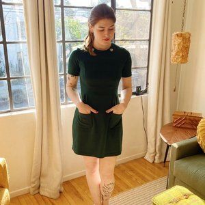 MODCLOTH S Pocket Dress with Bee Embroidery